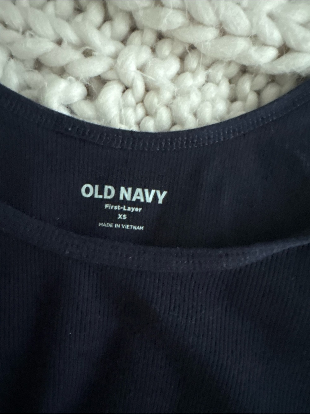 Old Navy Women's Navy Ribbed Crewneck Sweater